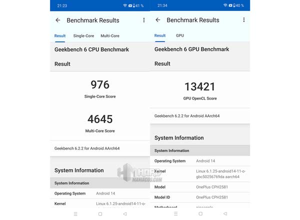 test GeekBench OnePlus 12