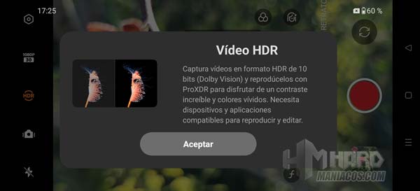 HDR en video 4k explicacion camara OnePlus 12