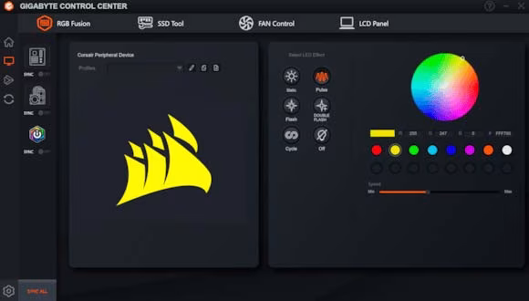 Iluminacion Corsair iCU y Gigabyte