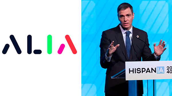 el Presidente del Gobierno Español Pedro Sáncehz presentando la IA Alia