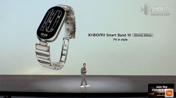 Diseño pulsera Xiaomi SmartBand 10 Glimmer Gold