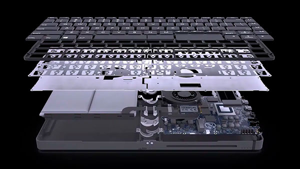 Mini PC teclado Ling Long por dentro