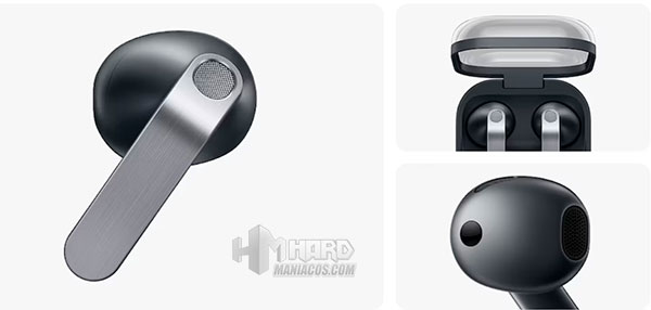 diseño auriculares Samsung Galaxy Buds4 en negro