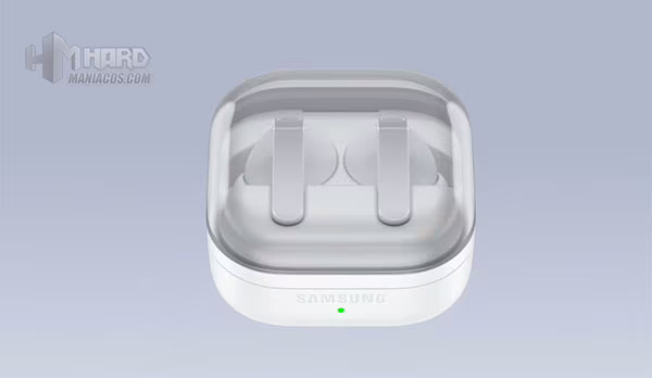 auriculares blancos Galaxy Buds4 en estuche