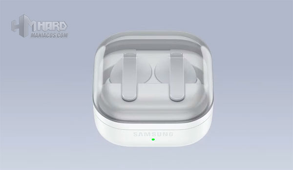 auriculares blancos Galaxy Buds4 en estuche