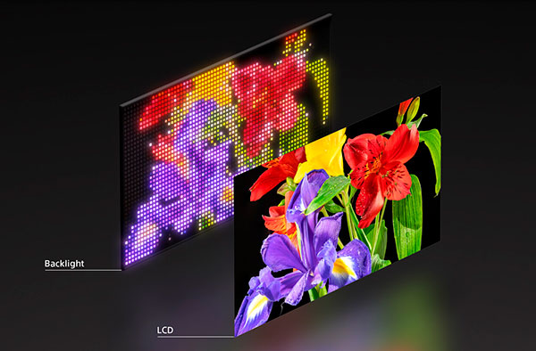 tecnologia RGB LED de Sony con LEDs individuales en la matriz