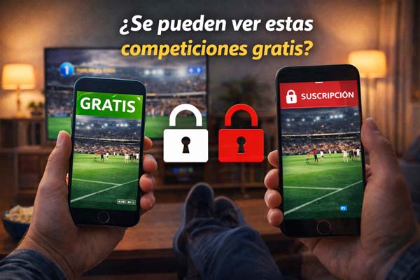 Ver fútbol gratis o mediante suscripción en España