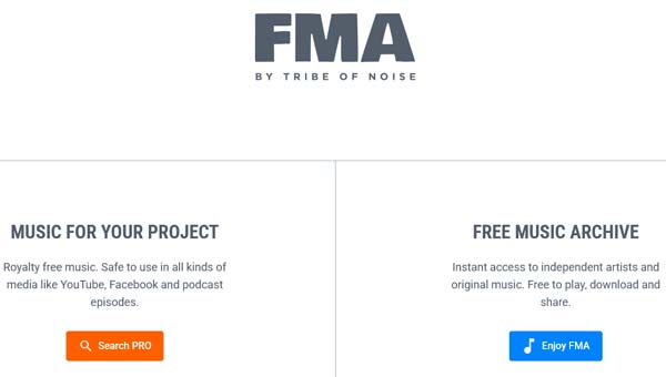 Free Music Archive para escuchar música libre online