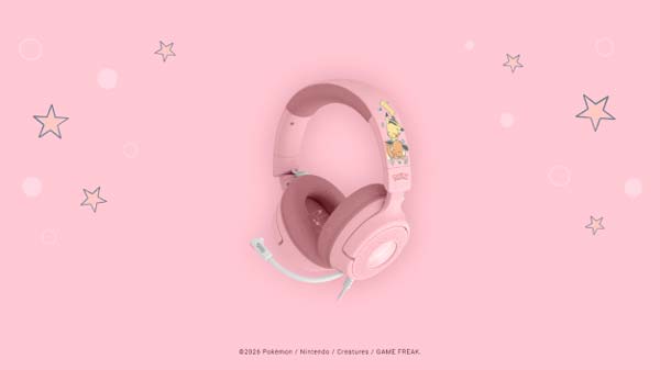 Auriculares Razer Kraken V4 X Pikachu & Eevee Edition con iluminación Chroma RGB