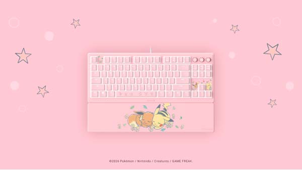 Teclado Razer Ornata V3 Tenkeyless Pikachu & Eevee Edition con reposamuñecas