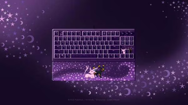Teclado Razer Ornata V3 Tenkeyless Espeon & Umbreon Edition con reposamuñecas
