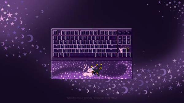 Teclado Razer Ornata V3 Tenkeyless Espeon & Umbreon Edition con reposamuñecas