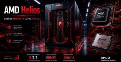 AMD Helios con Instinct MI455X y EPYC Venice para infraestructura de inteligencia artificial
