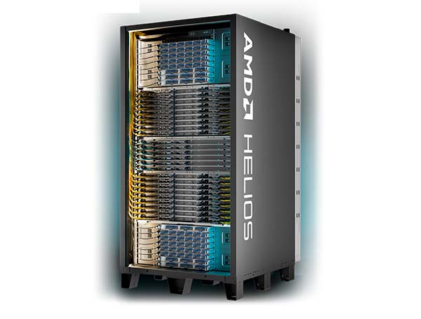 Infraestructura AMD Helios a escala de rack para entrenar y ejecutar modelos de inteligencia artificial