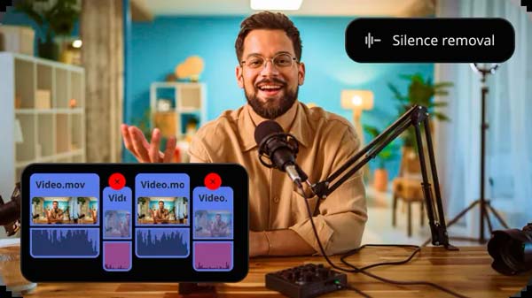 Herramienta de Movavi para eliminar silencios de un vídeo