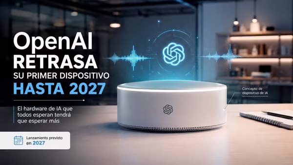 OpenAI retrasa su primer dispositivo de hardware con Jony Ive hasta 2027