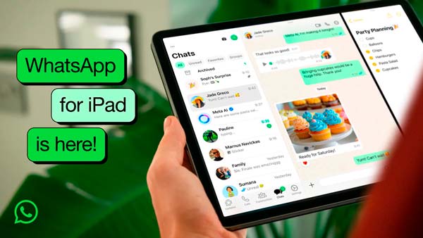 WhatsApp en iPad con registro directo desde la aplicación