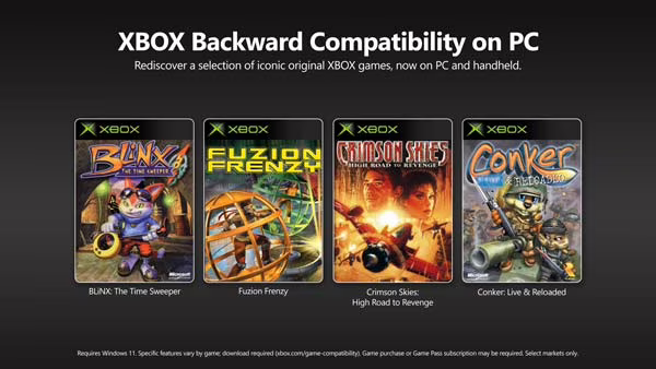 Xbox lleva la retrocompatibilidad oficial a Windows 11 con juegos clásicos de la Xbox original