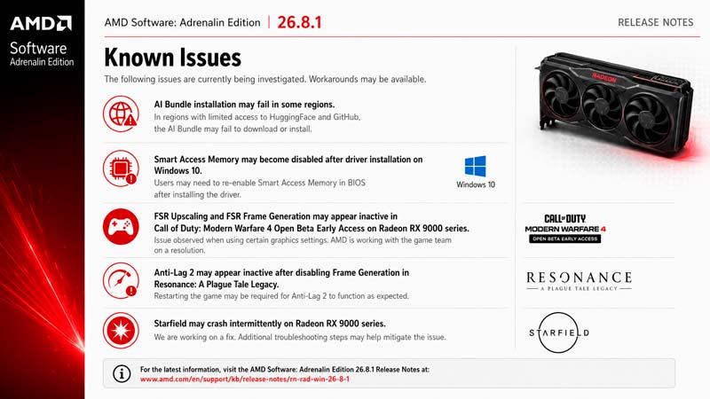 AMD Adrenalin 26.8.1 añade soporte para Star Wars Zero Company, Resonance A Plague Tale Legacy y Modern Warfare 4