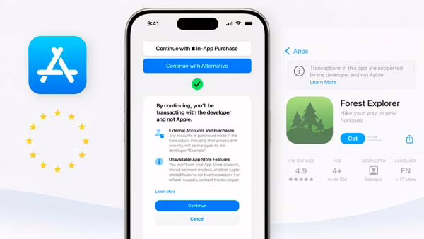 Apple cambia las reglas del App Store en Europa para permitir más opciones de pagos alternativos