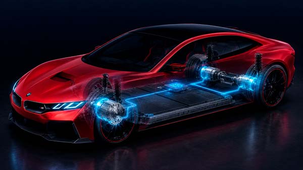 BMW M eDrive con cuatro motores eléctricos independientes uno para cada rueda
