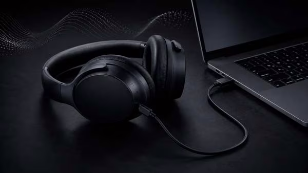 Bose QuietComfort 2nd Gen conectados por USB-C para reproducir audio lossless