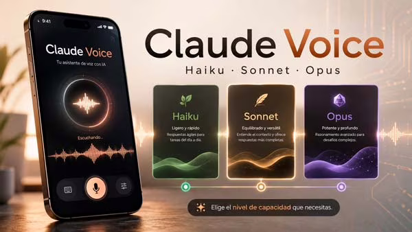 Claude Voice mejora con modelos Opus Sonnet y Haiku para conversaciones de voz con inteligencia artificial