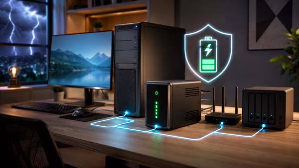 Cómo elegir un SAI para proteger un PC router y NAS frente a cortes de corriente