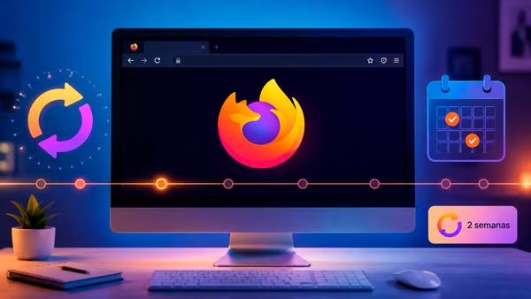 Firefox comienza el cambio a una nueva versión cada dos semanas
