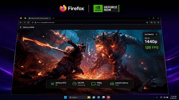 Firefox incorpora soporte oficial de GeForce NOW con hasta 1440p y 120 FPS para usuarios Ultimate