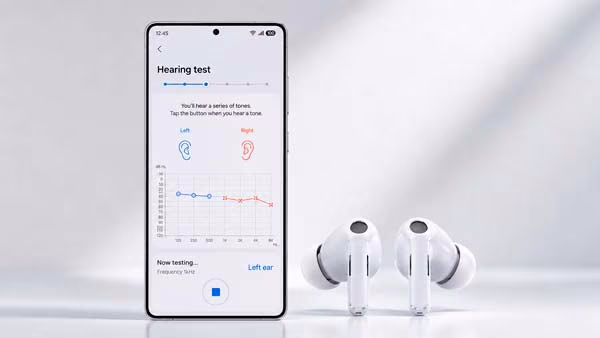 Prueba auditiva Hearing Test de los Samsung Galaxy Buds