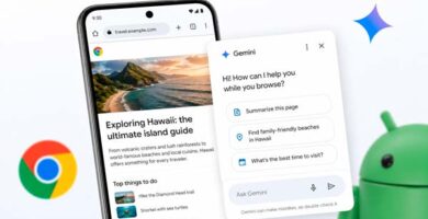 Gemini en Chrome para Android puede ayudar al usuario mientras navega por páginas web