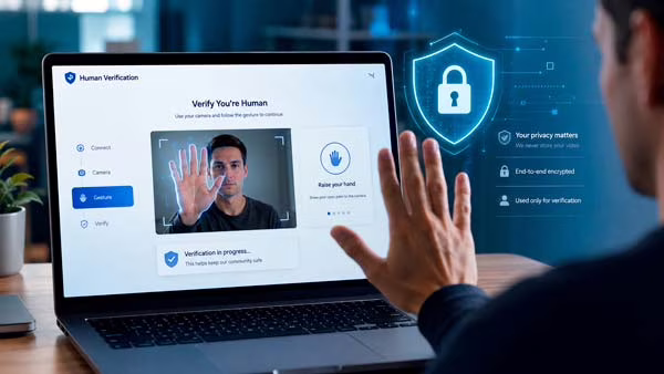 Google prueba reCAPTCHA con verificación mediante cámara y gestos de la mano