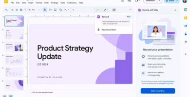 Google Slides permite convertir presentaciones en vídeos mediante la integración con Google Vids