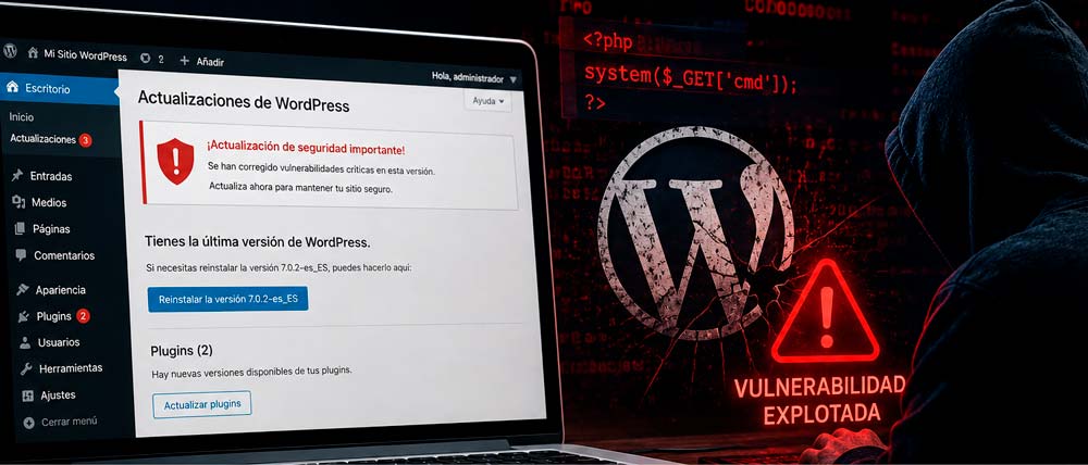Hackers explotan vulnerabilidades de WordPress ya corregidas en webs sin actualizar