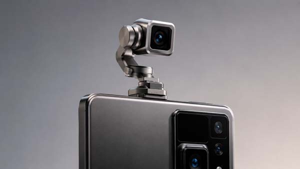 Cámara motorizada del HONOR Robot Phone desplegada sobre un gimbal mecánico 4DoF