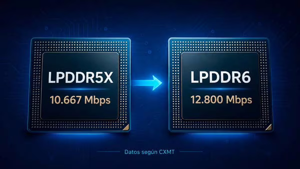 Memoria LPDDR6 orientada a mayor ancho de banda y eficiencia para IA y gráficos móviles