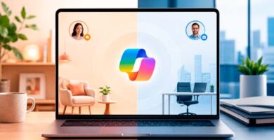 Microsoft Copilot diferencia visualmente las cuentas personales y las cuentas de trabajo