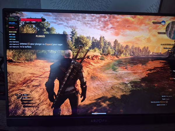 The Witcher 3 funcionando a 1080p Ultra en un Nubia Z70 Ultra convertido en PC