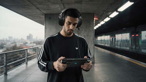 Controles de la Acer Predator Atlas 7 con joysticks TMR opcionales y gatillos de efecto Hall