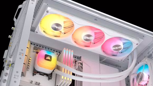 CORSAIR NAUTILUS II RS ARGB blanco con radiador de 360 mm y ventiladores RGB