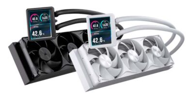 CORSAIR NAUTILUS II RS LCD en versiones negra y blanca con pantalla de 3,5 pulgadas
