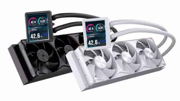 CORSAIR NAUTILUS II RS LCD en versiones negra y blanca con pantalla de 3,5 pulgadas