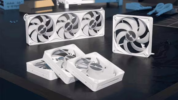 Ventiladores CORSAIR RS II ARGB blancos y RS360 II ARGB Unified Frame