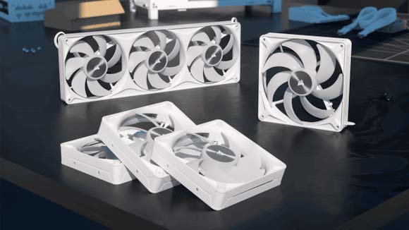 Ventiladores CORSAIR RS II ARGB blancos y RS360 II ARGB Unified Frame