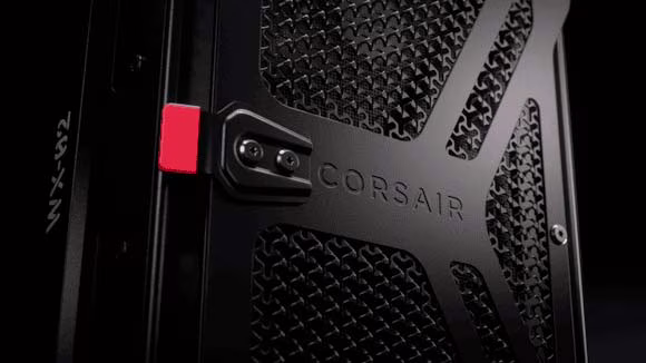 Detalle de la rejilla perforada 3D-Y del CORSAIR WARTHOG diseñada para mejorar el flujo de aire