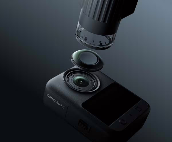 Sistema de lentes reemplazables por el usuario de la DJI Osmo 360 II