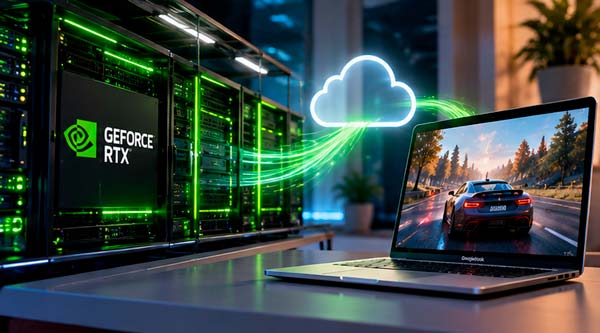 GeForce NOW ejecutando juegos de PC en la nube sin necesidad de instalarlos localmente en Googlebook
