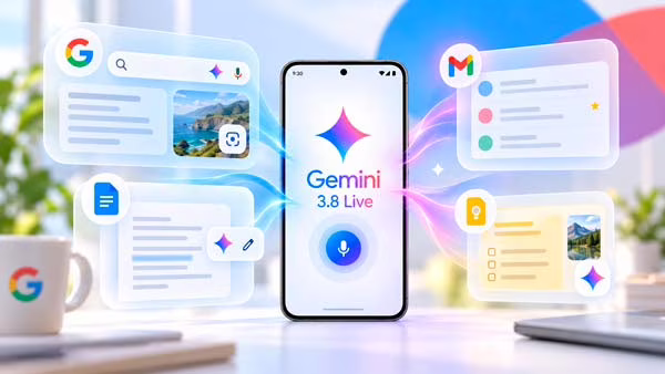 Gemini 3.8 Live integrado en Google Search, la aplicación Gemini y Google Workspace