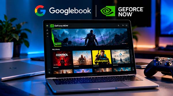 Portátil Googlebook preparado para acceder próximamente a GeForce NOW y sus juegos en la nube